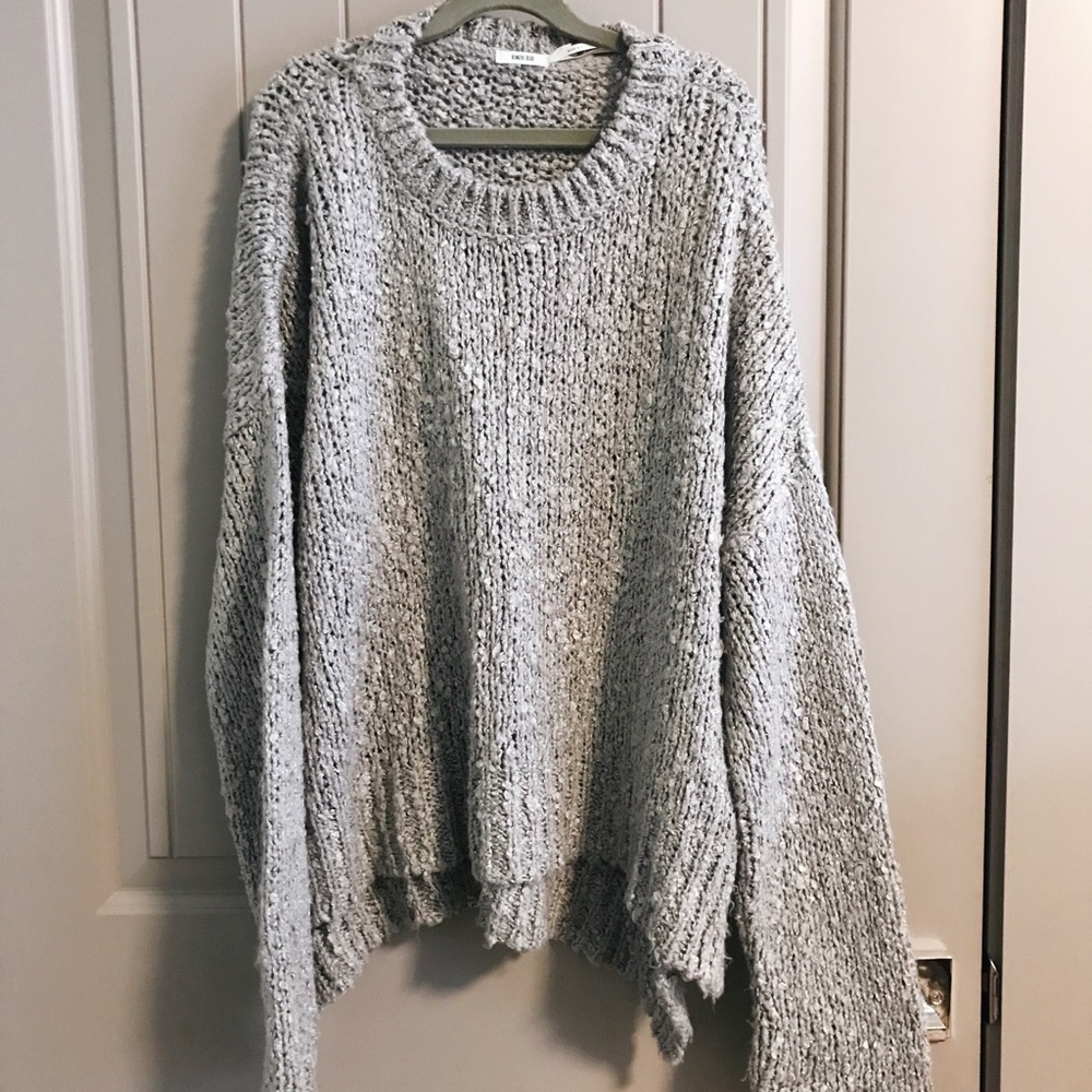 SOLD - UO kimchi blue grey oversized knit sweater